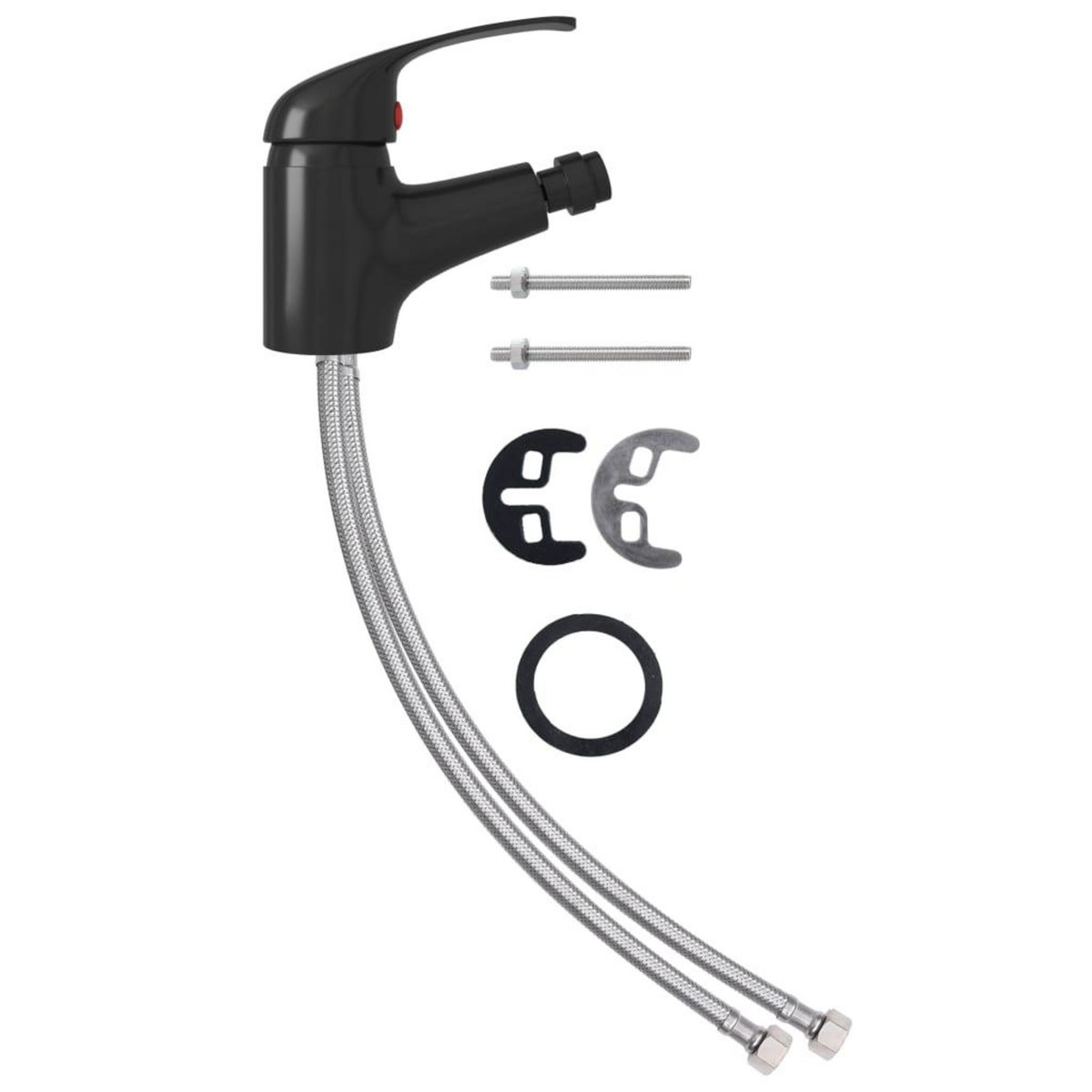 VIDAXL Mitigeur de bidet de salle de bain Noir 13x12 cm