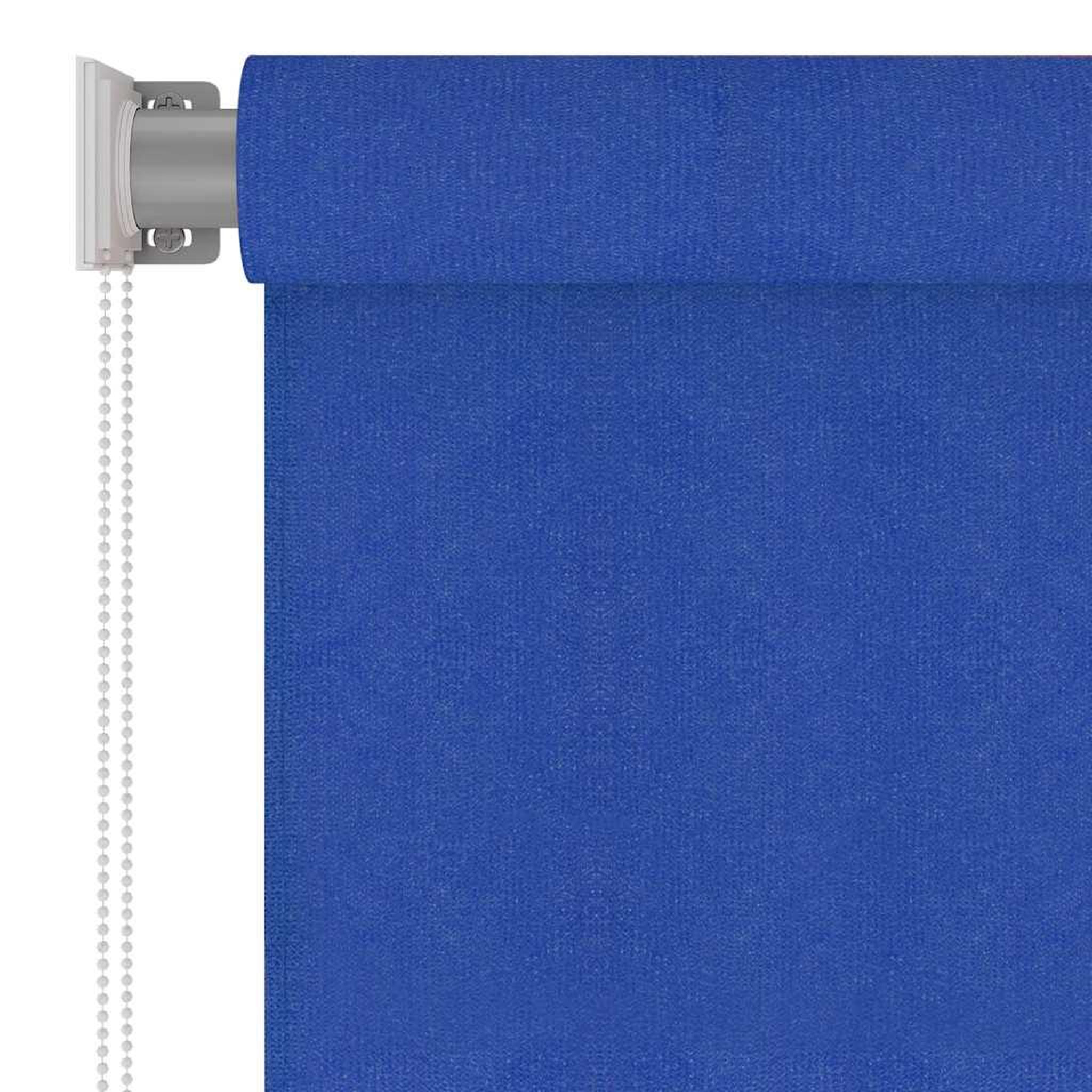 Voir la diapositive 4 : VIDAXL Store roulant d'exterieur 205 (l) x 140 (h) cm bleu hdpe