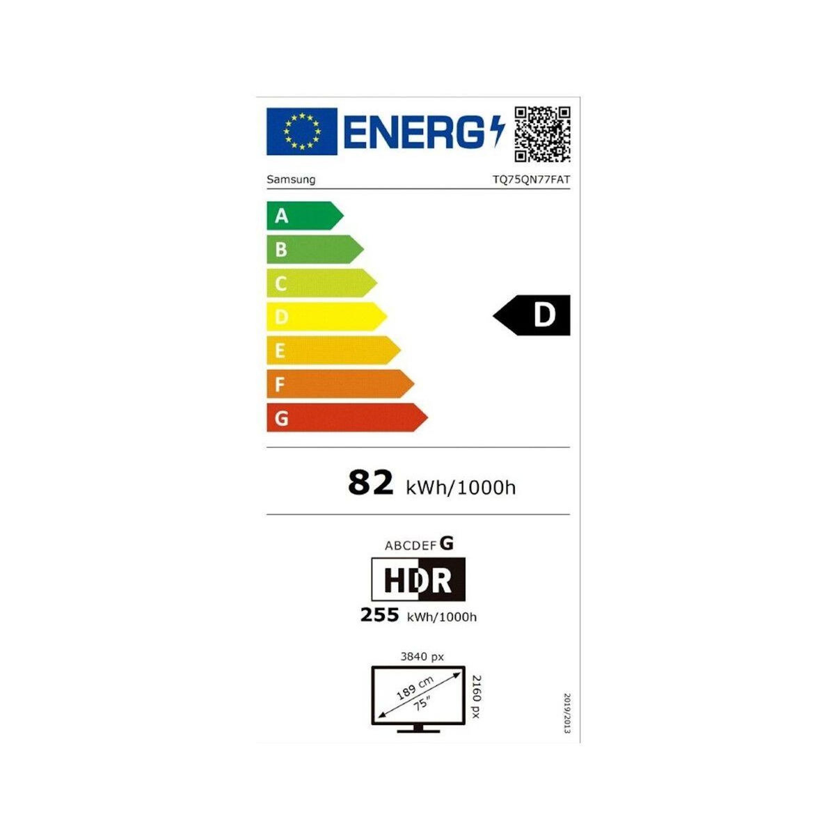 Samsung TV Mini Led NeoQLED TQ75QN77F 2025-75 pouces 189cm