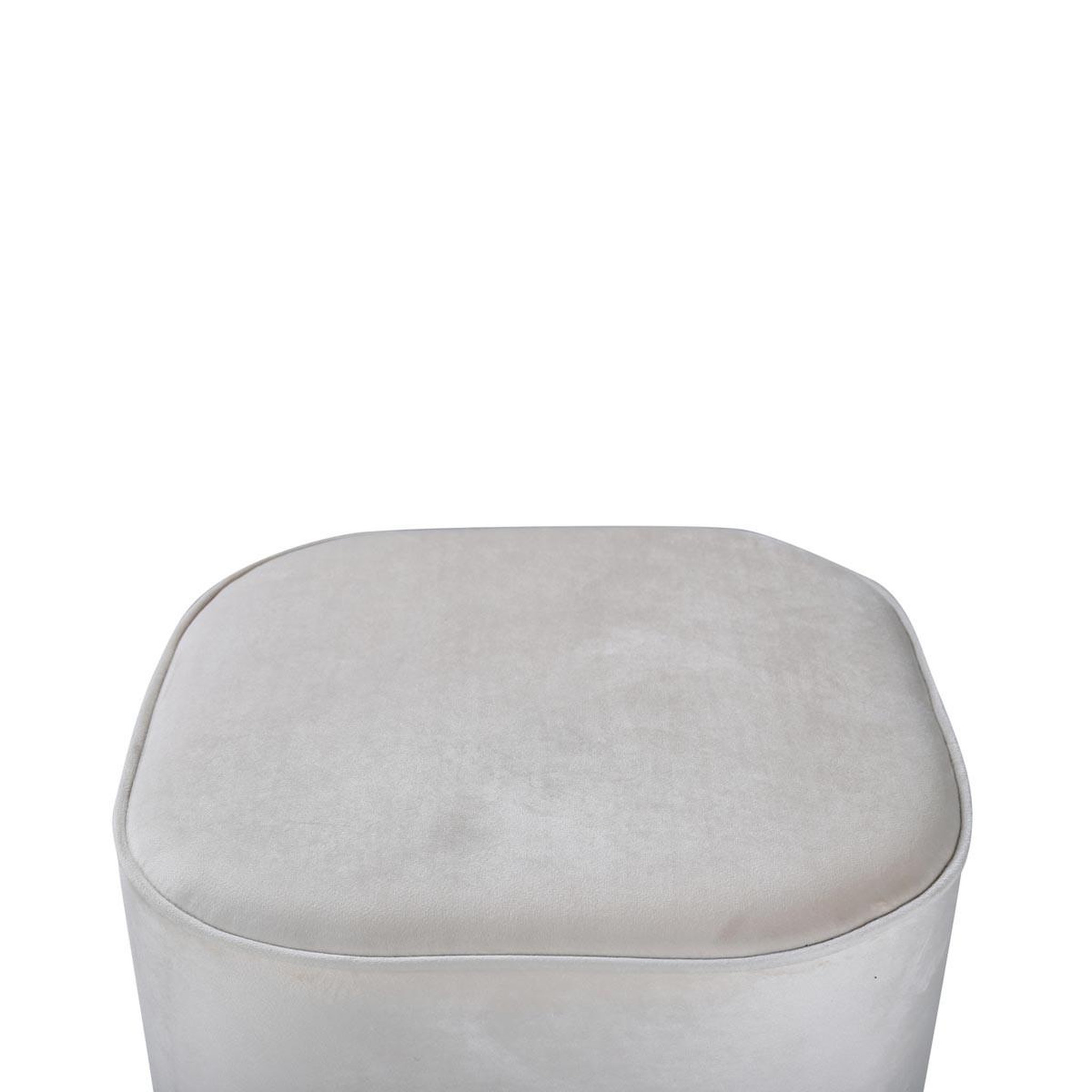 Voir la diapositive 3 : Paris Prix Pouf en velours  piff  44cm beige