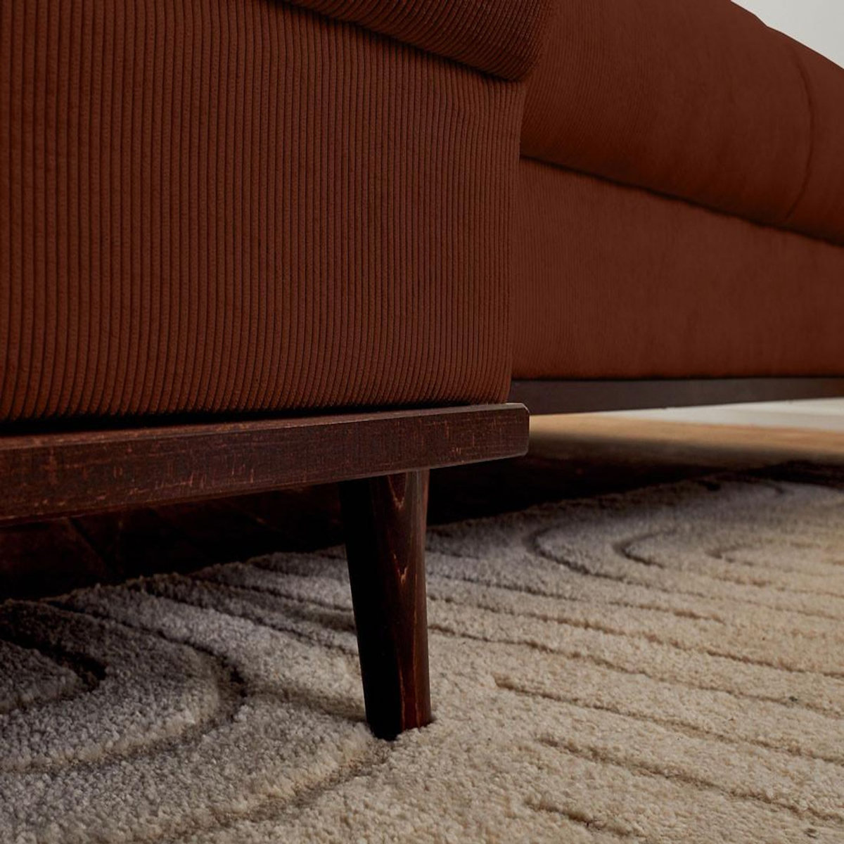 LISA DESIGN Albane - canapé panoramique en u - 7 places - convertible avec coffre - en velours côtelé