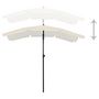 Voir la diapositive 3 : VIDAXL Parasol de jardin avec mat 200x130 cm sable