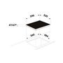 Voir la diapositive 2 : Glem Table vitrocéramique 60 cm - 3 foyers Hi-Light dont 1 extensible - 5,7 GLEM - GTH63ET