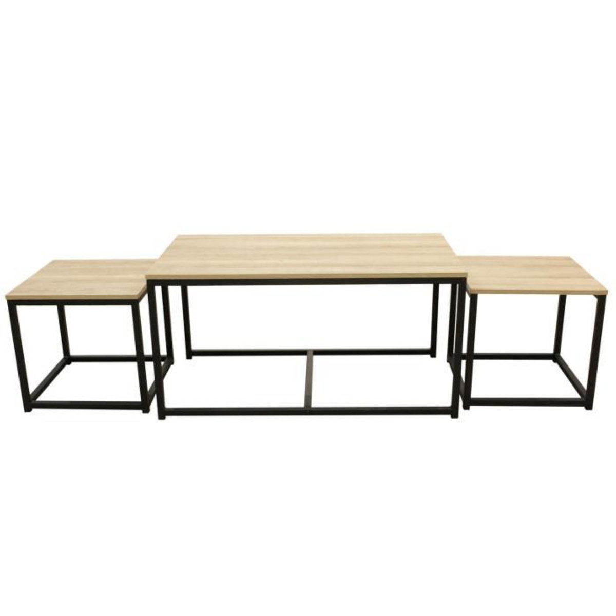 Paris Prix Lot de 3 Tables Basses  Seattle  90cm Naturel