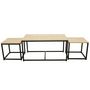 Voir la diapositive 2 : Paris Prix Lot de 3 Tables Basses  Seattle  90cm Naturel