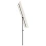 Voir la diapositive 5 : VIDAXL Parasol de jardin avec mat en aluminium 180x110 cm blanc sable