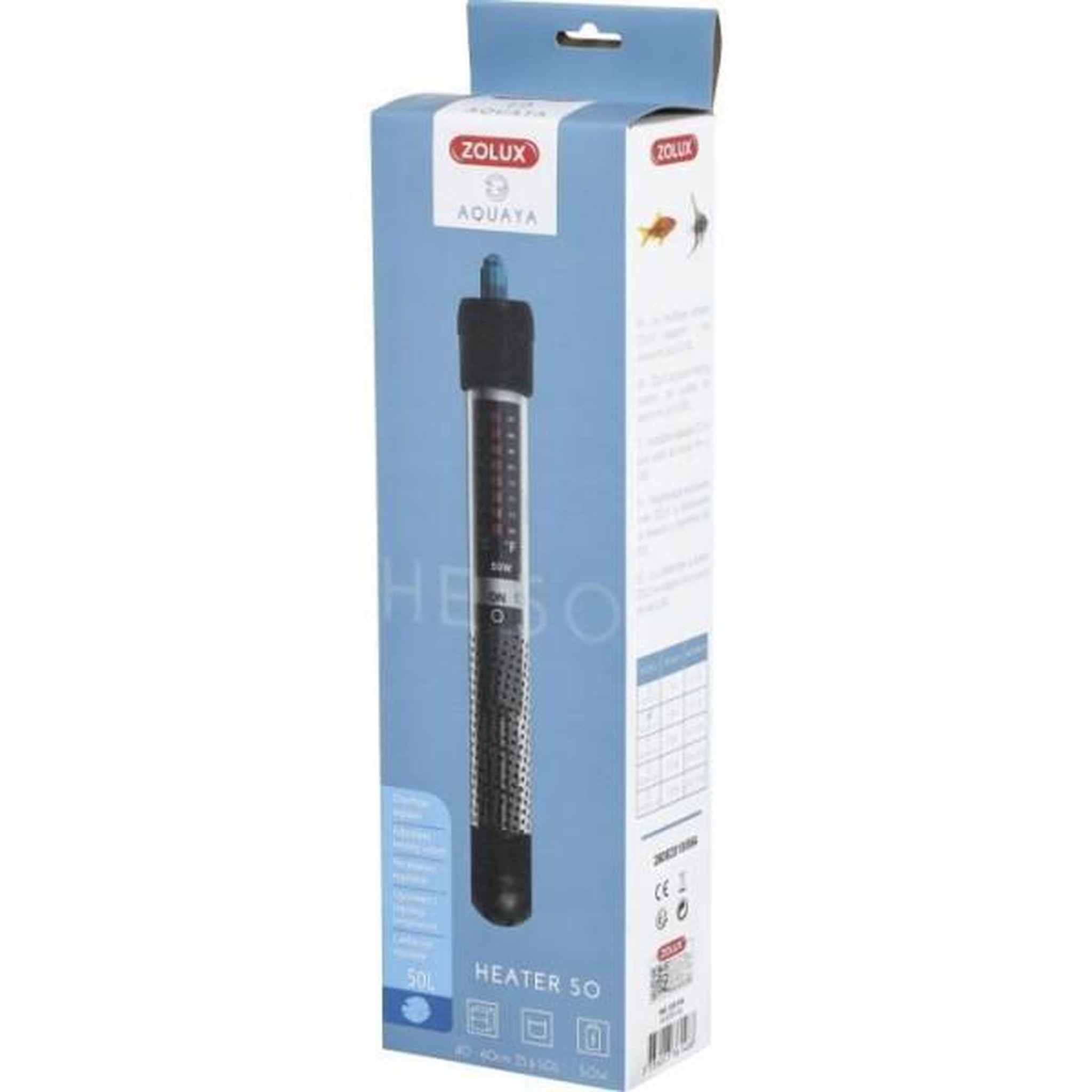 Voir la diapositive 2 : Zolux Chauffage d'aquarium - Zolux - Heater 50 - 50 W - 23 cm - Pour poissons exotiques