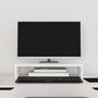 Voir la diapositive 1 : VIDAXL Support de moniteur Blanc 50x27x10 cm Bois de pin solide