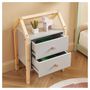 Voir la diapositive 5 : Table de chevet enfant  2 tiroirs L46cm CLEM