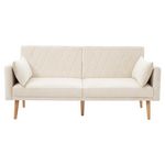 MERAX Canapé droit convertible. Coloris disponibles : Gris