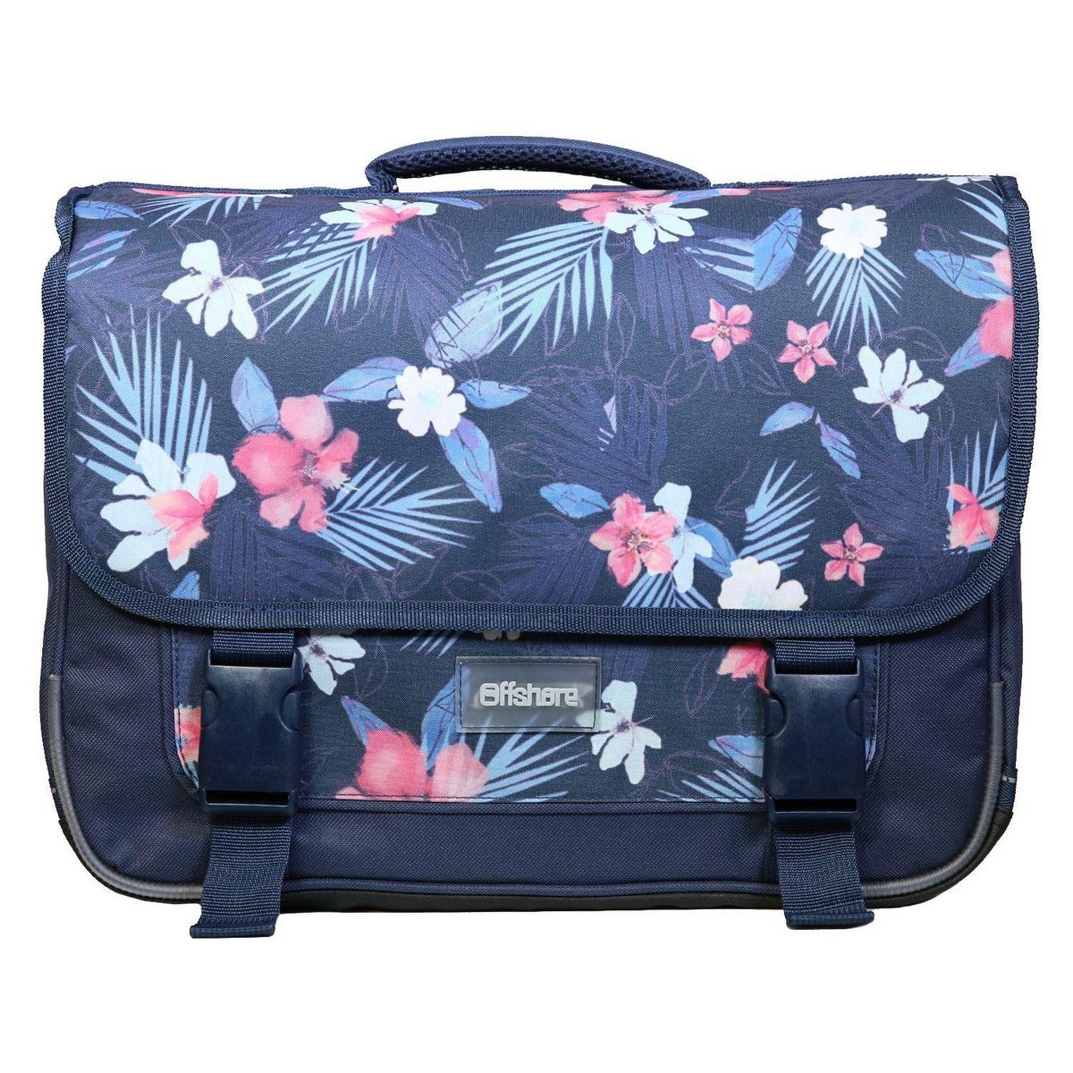 Bagtrotter BAGTROTTER Cartable 38 cm Offshore Hibiscus Fleurs Bleu
