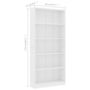 Voir la diapositive 6 : VIDAXL Bibliotheque a 5 niveaux Blanc 80x24x175 cm Bois d'ingenierie