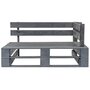 Voir la diapositive 2 : VIDAXL Banc d angle palette de jardin bois gris