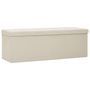 Voir la diapositive 2 : VIDAXL Banc de rangement pliable Blanc creme Faux lin