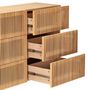 Voir la diapositive 6 : HOMIFAB Commode 6 tiroirs en bois 120 cm - Umea