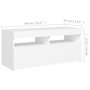 Voir la diapositive 6 : VIDAXL Meuble TV avec lumieres LED blanc 90x35x40 cm