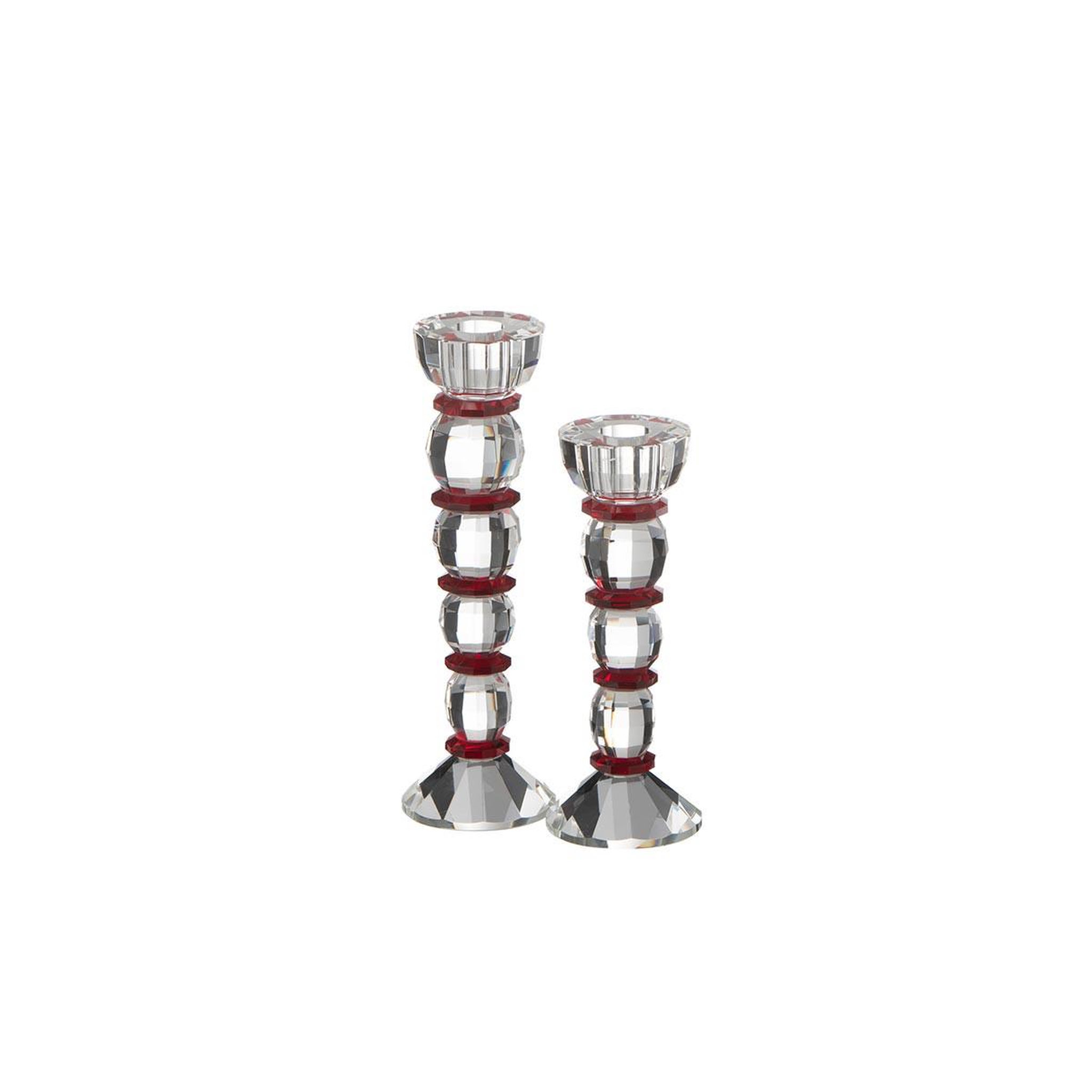 Voir la diapositive 3 : J-LINE Chandelier Design en Cristal  Annie  22cm Transparent & Rouge