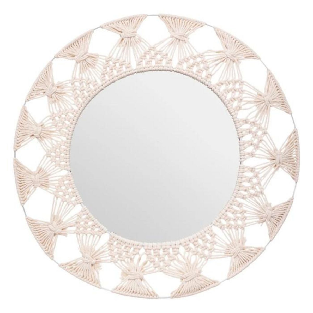 ATMOSPHERA Miroir Mural Design  Palm Cocktail  56cm Beige Lin