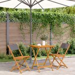 VIDAXL Ensemble de bistro 3 pcs anthracite tissu et bois massif