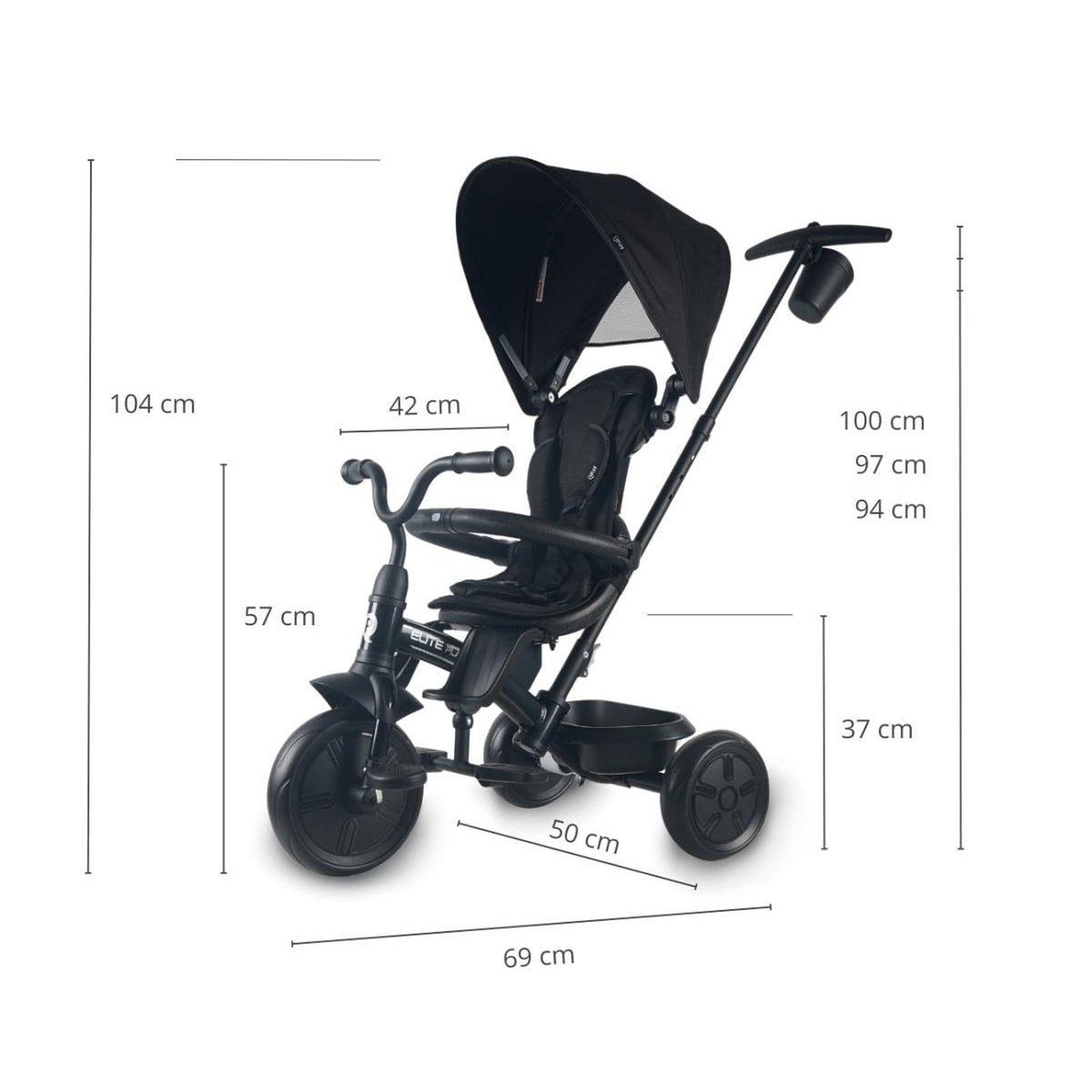 Voir la diapositive 2 : QPLAY Tricycle  elite platinum noir