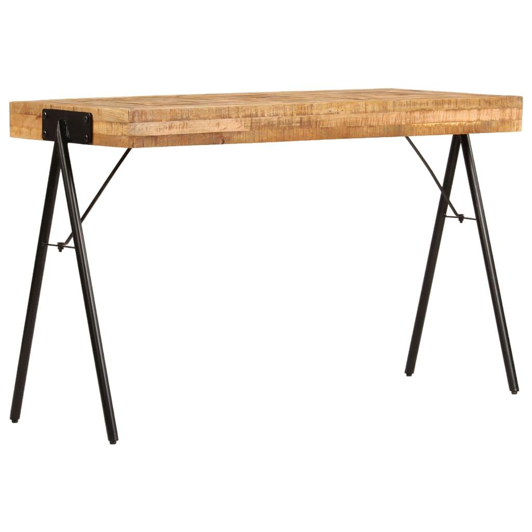 Voir la diapositive 3 : VIDAXL Table a ecrire bois de manguier massif 118 x 50 x 75 cm