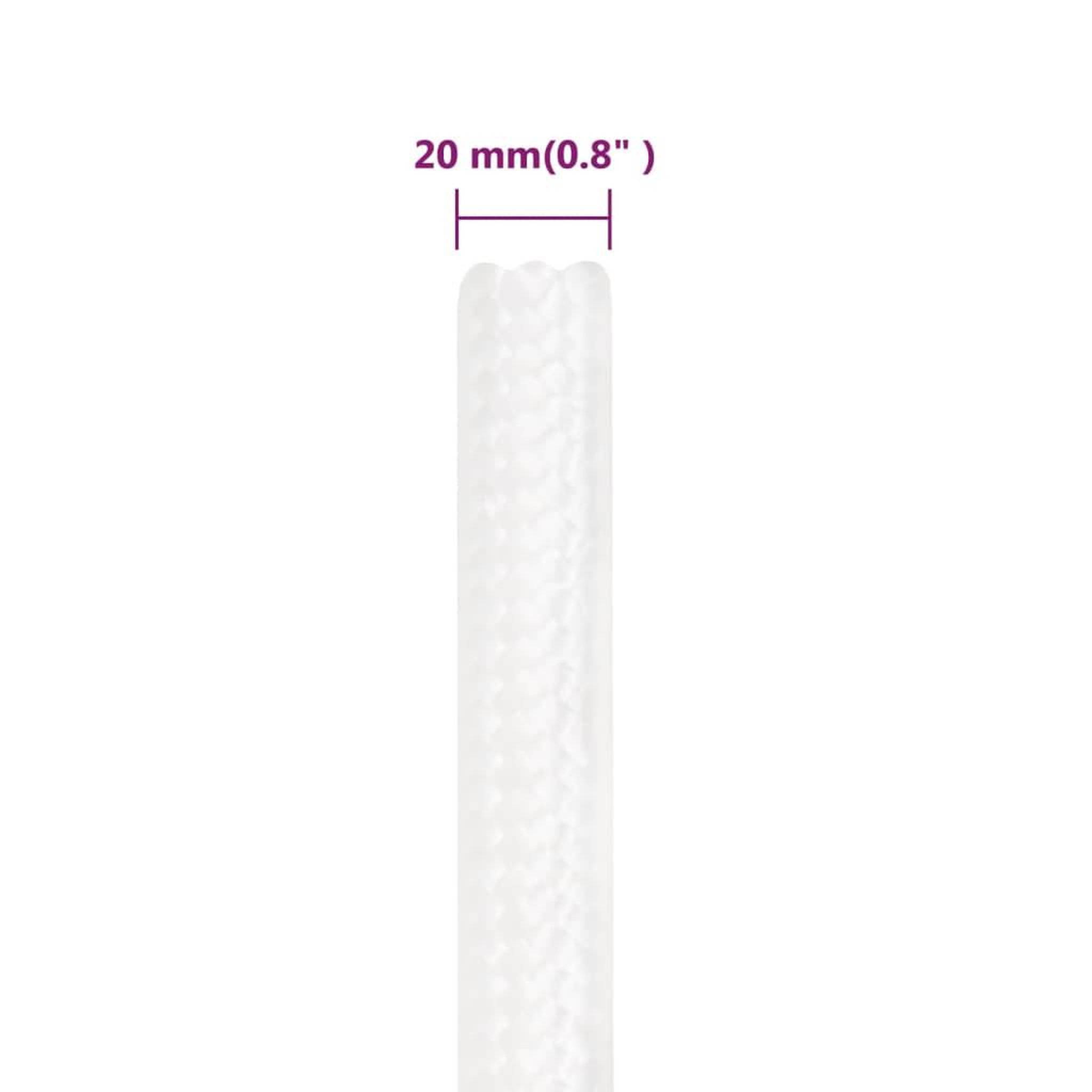 Voir la diapositive 6 : VIDAXL Corde de bateau Blanc complet 20 mm 100 m Polypropylene