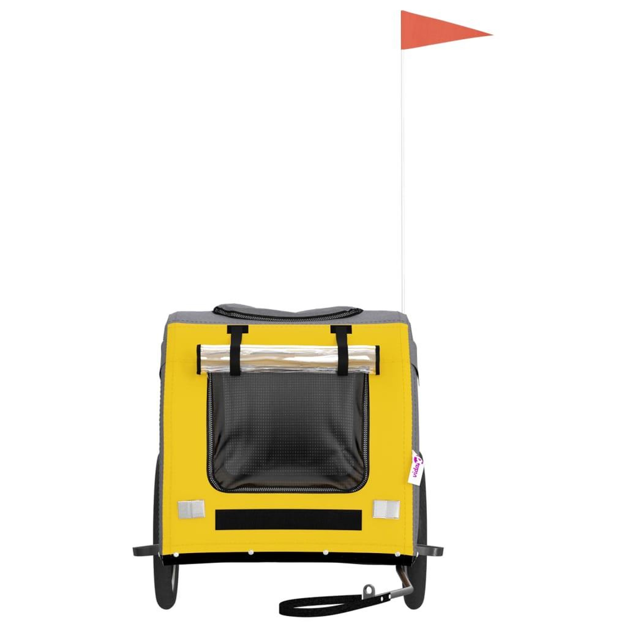 Voir la diapositive 4 : VIDAXL Remorque de velo pour animaux de compagnie jaune et gris