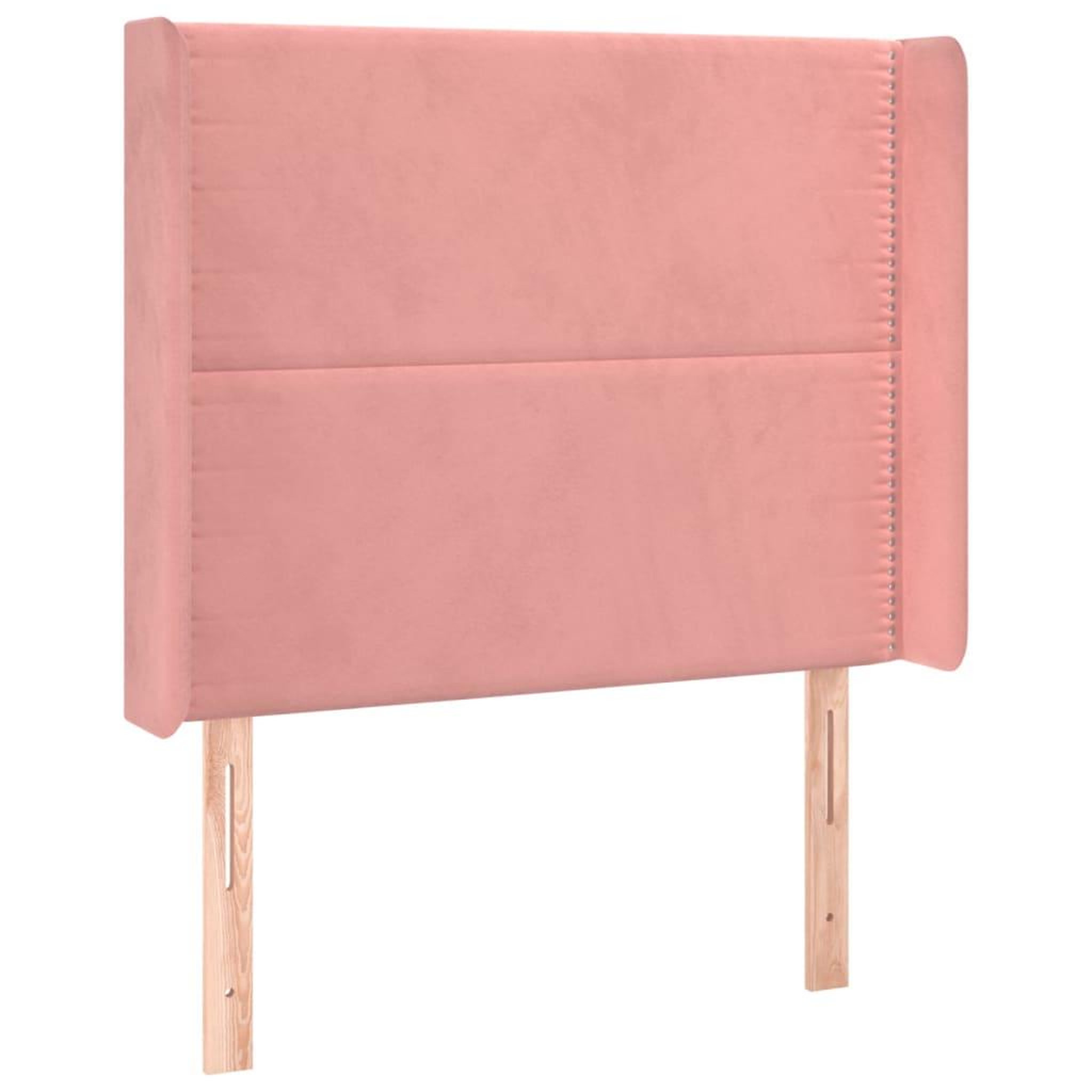 Voir la diapositive 2 : VIDAXL Tete de lit avec oreilles Rose 103x16x118/128 cm Velours