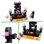 LEGO Minecraft 21242 L'arène de l'End, Jouet de Combat avec Lave, Figurine Dragon de l'Ender et Enderman