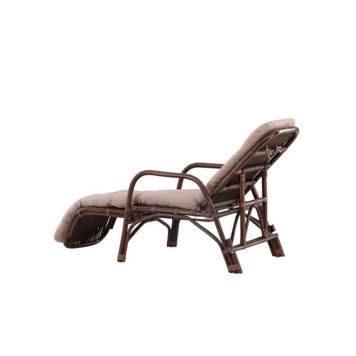 Paris Prix Chaise Longue en Rotin  Nella  177cm Noyer