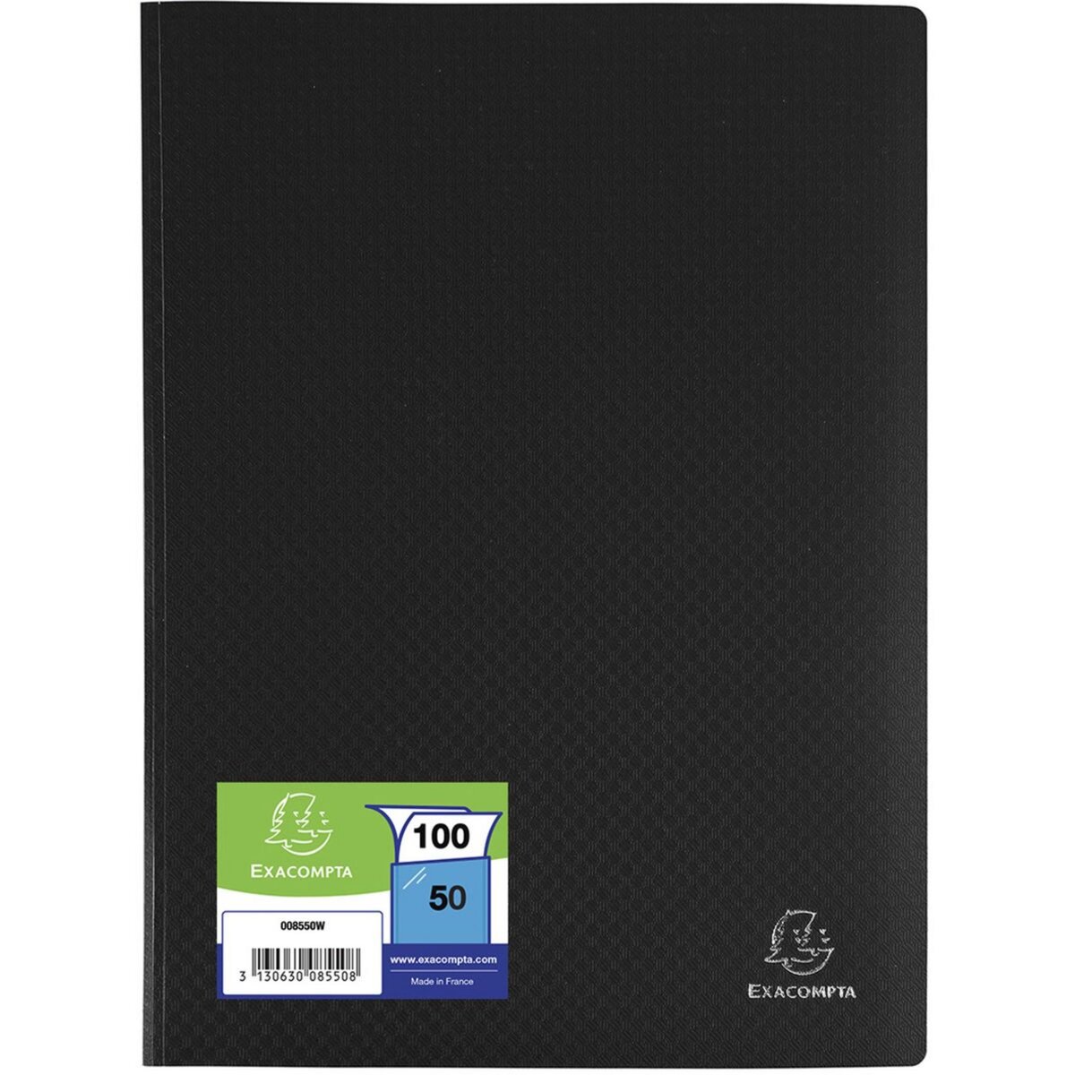 Porte vues A4 souple 100 vues opaque noir pas cher Auchan.fr
