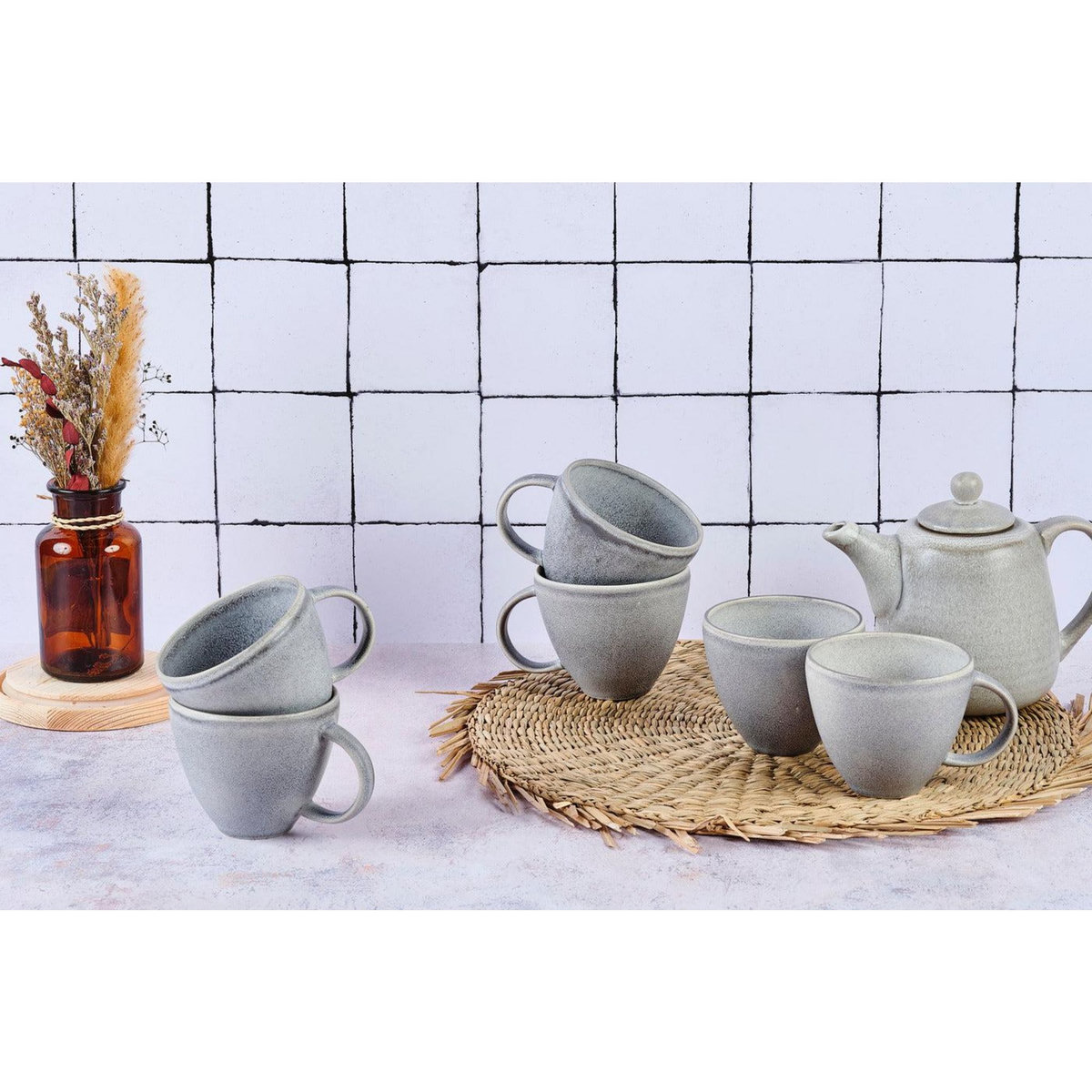 BJORN Mug STONE 25cl - 6 pièces - Gris lune
