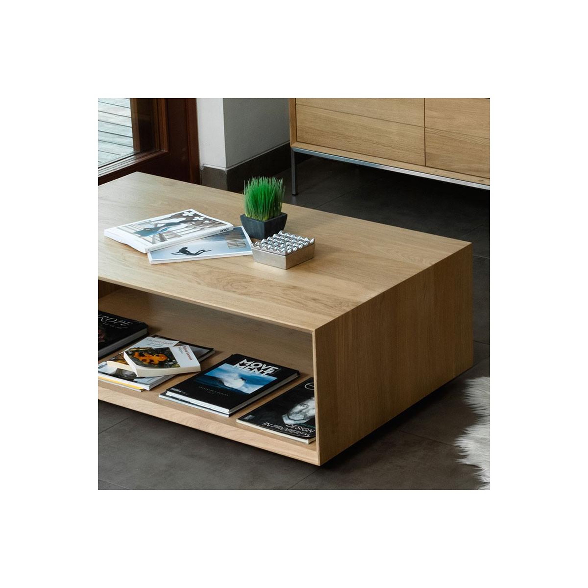 Voir la diapositive 4 : Paris Prix Table basse  kubico  120cm chêne massif