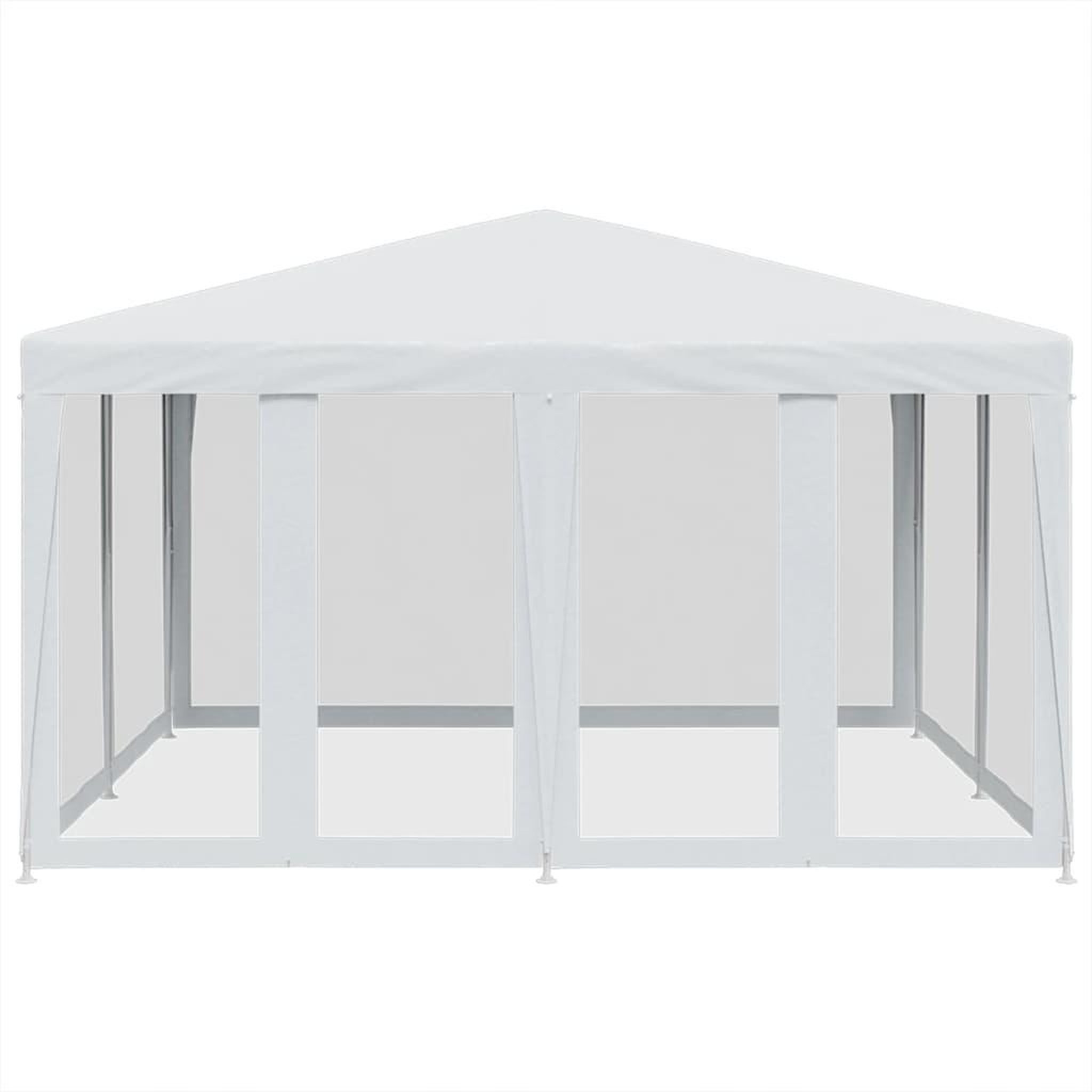 Voir la diapositive 3 : VIDAXL Tente de fete avec 8 parois laterales en maille blanc 4x4m PEHD