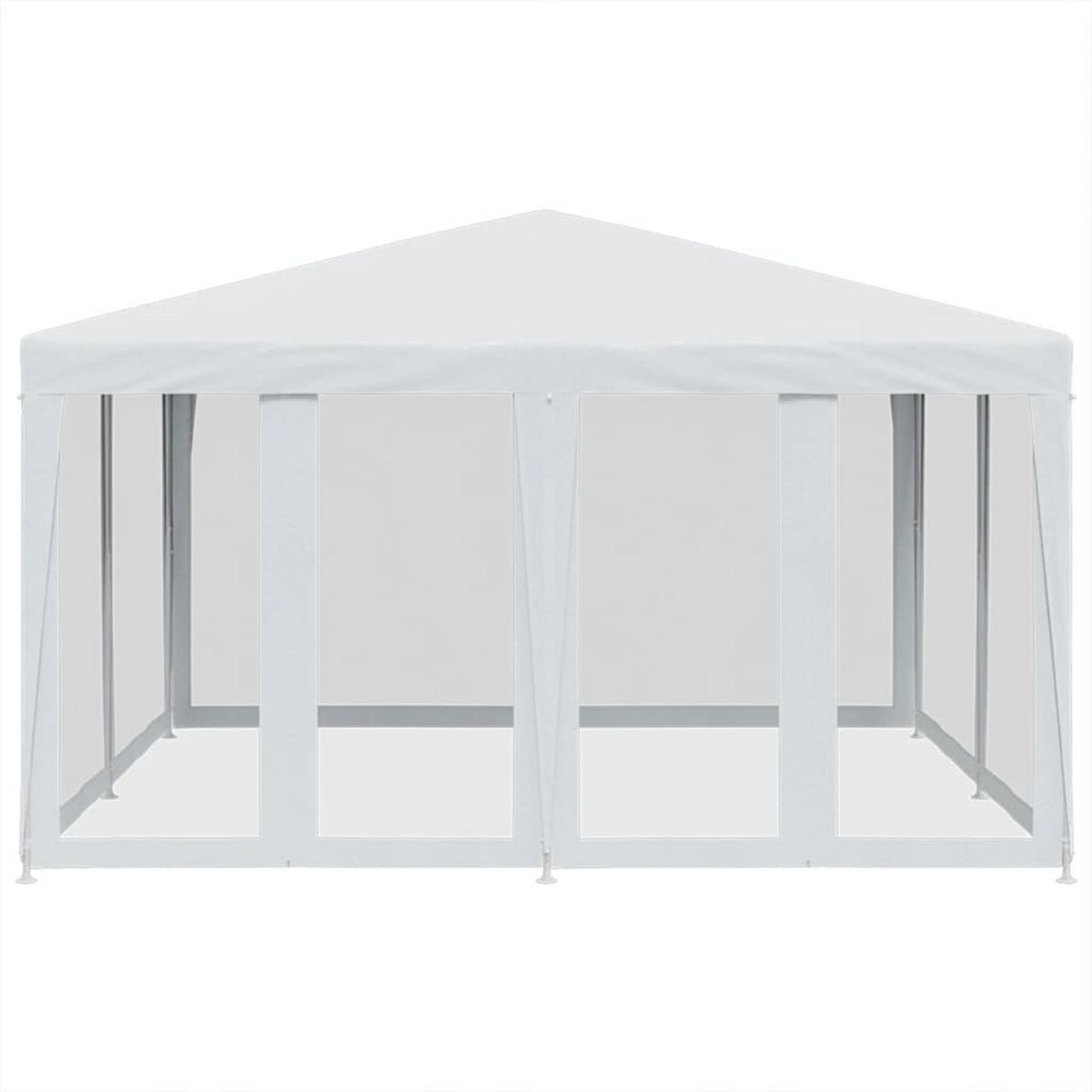 VIDAXL Tente de fete avec 8 parois laterales en maille blanc 4x4m PEHD