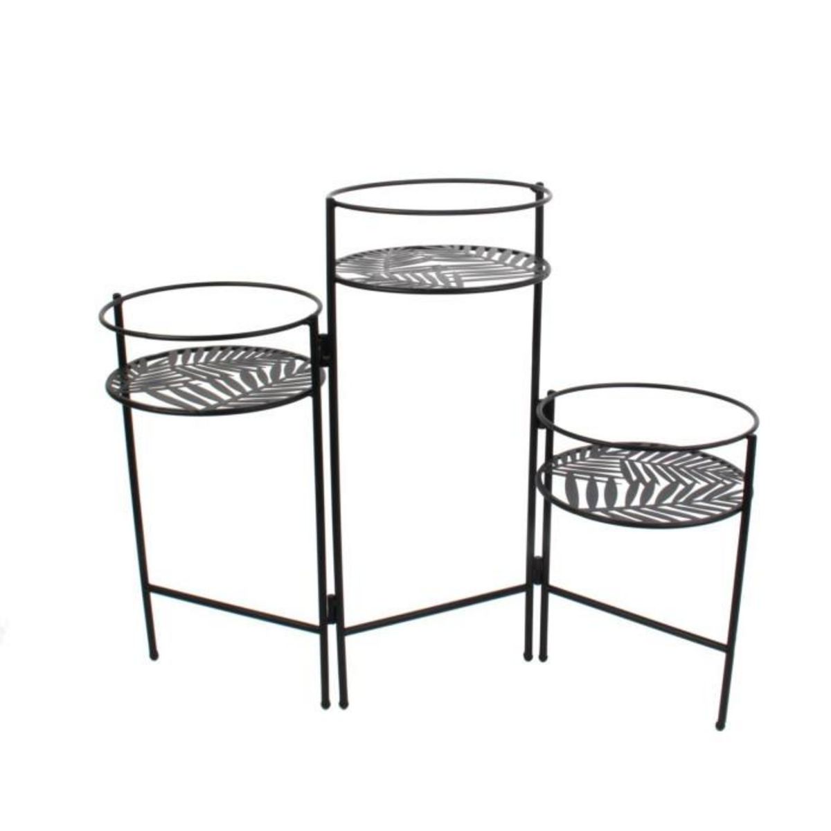 Paris Prix Porte-Plantes 3 Niveaux  Éventail  66cm Noir