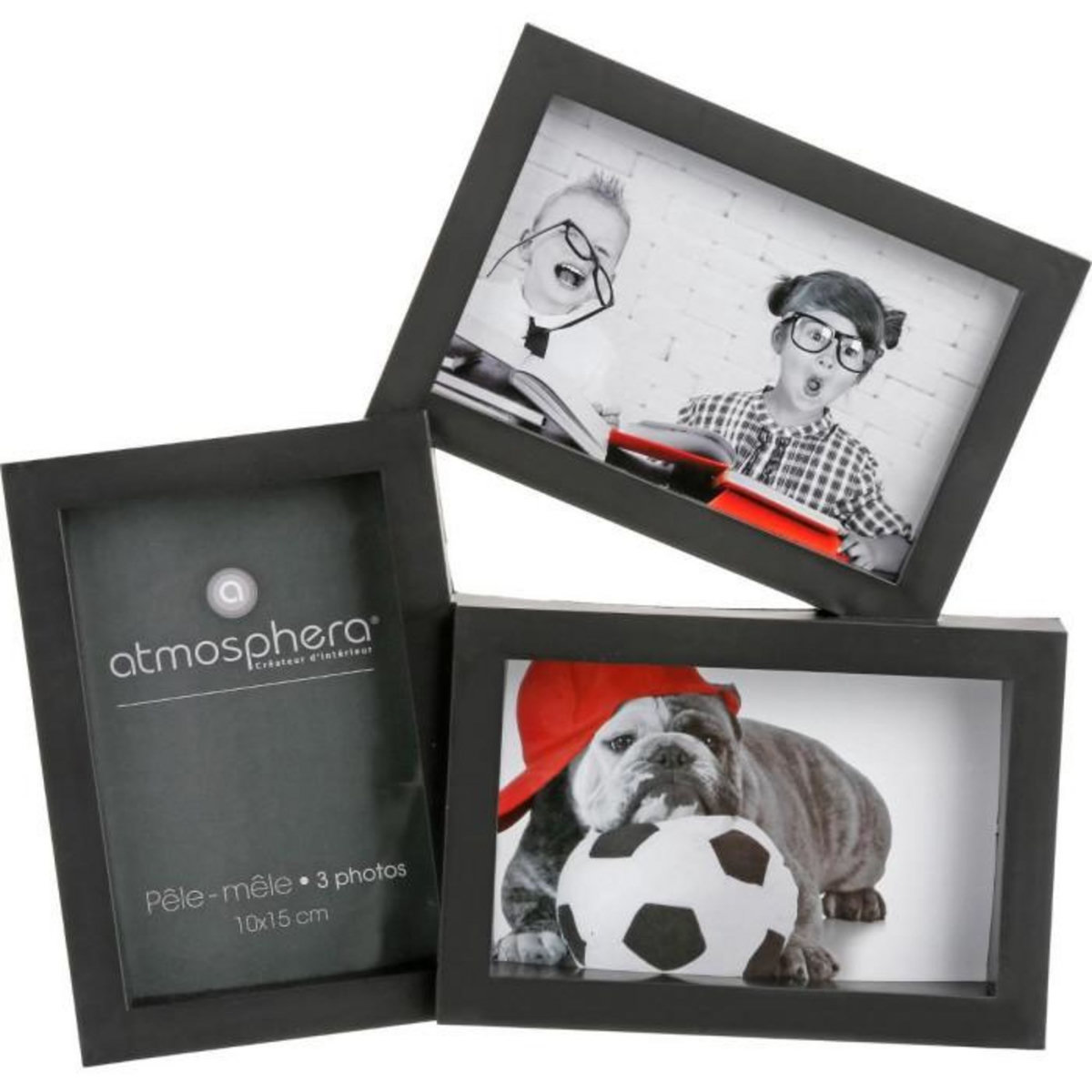 ATMOSPHERA Pêle-Mêle  3 Photos  28cm Noir