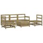 Voir la diapositive 2 : VIDAXL Salon de jardin 6 pcs bois de pin impregne