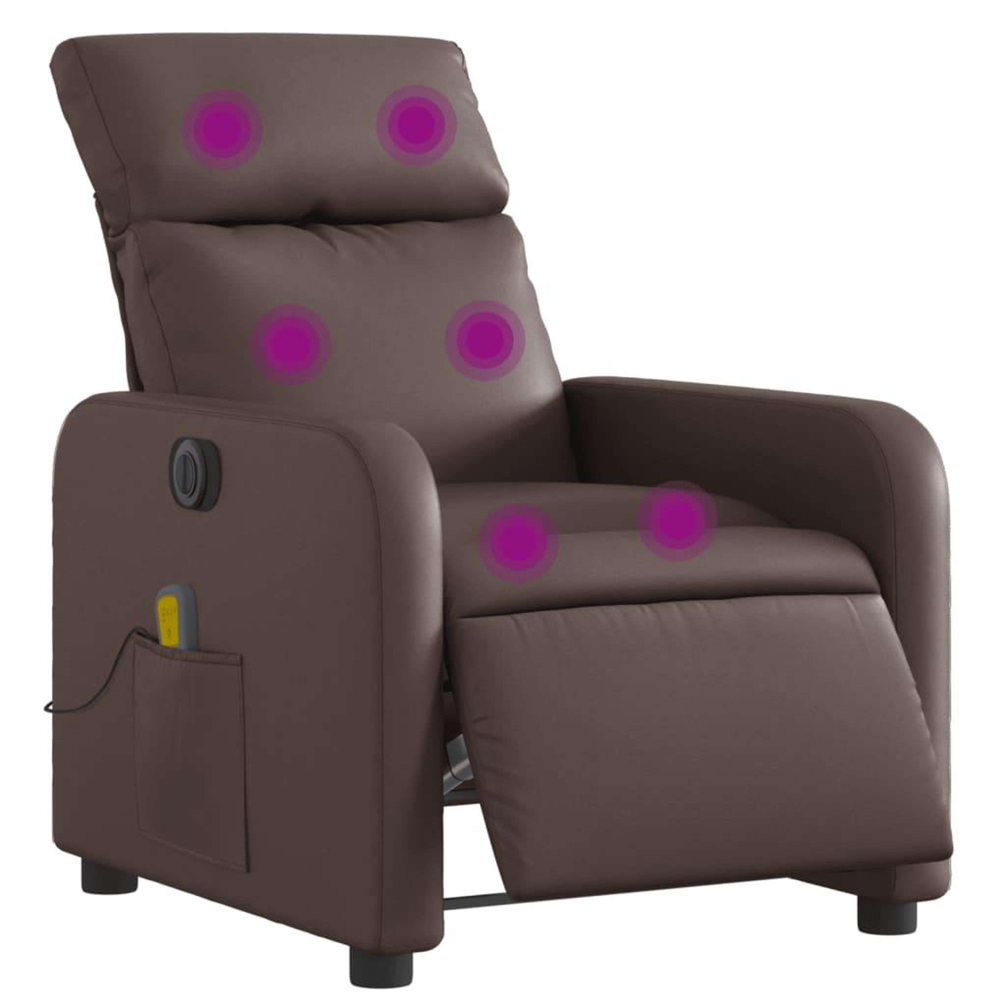 Voir la diapositive 3 : VIDAXL Fauteuil de massage inclinable electrique marron similicuir