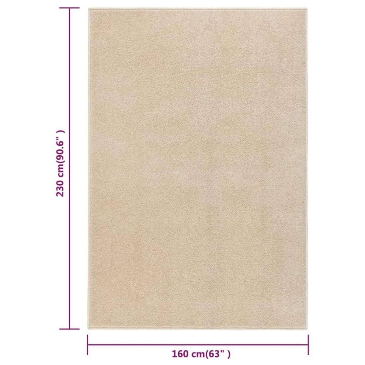 VIDAXL Tapis a poils courts 160x230 cm Beige
