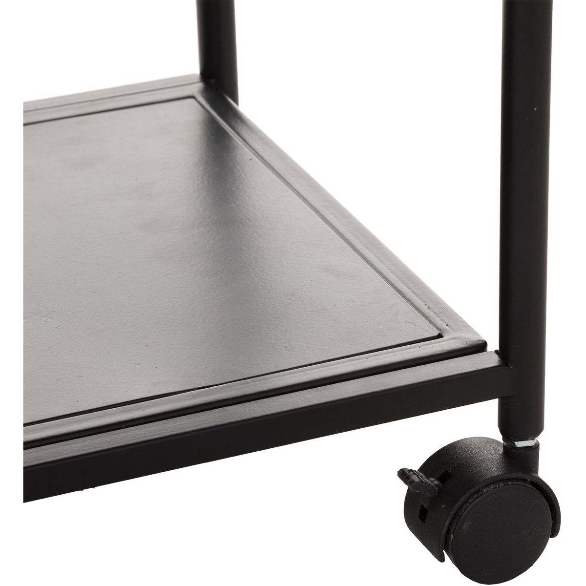 ATMOSPHERA Desserte en métal noir et cannage L77cm MELISSE