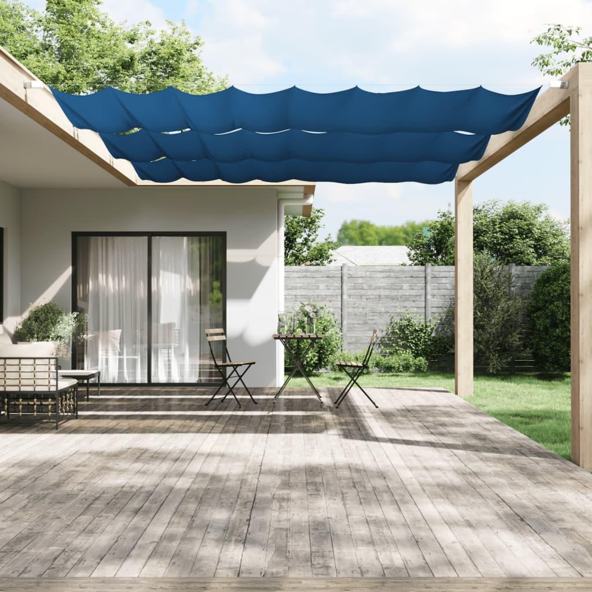 Voir la diapositive 1 : VIDAXL Auvent vertical Bleu 140x800 cm Tissu oxford