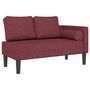 Voir la diapositive 2 : VIDAXL Chaise longue avec coussins rouge bordeaux tissu