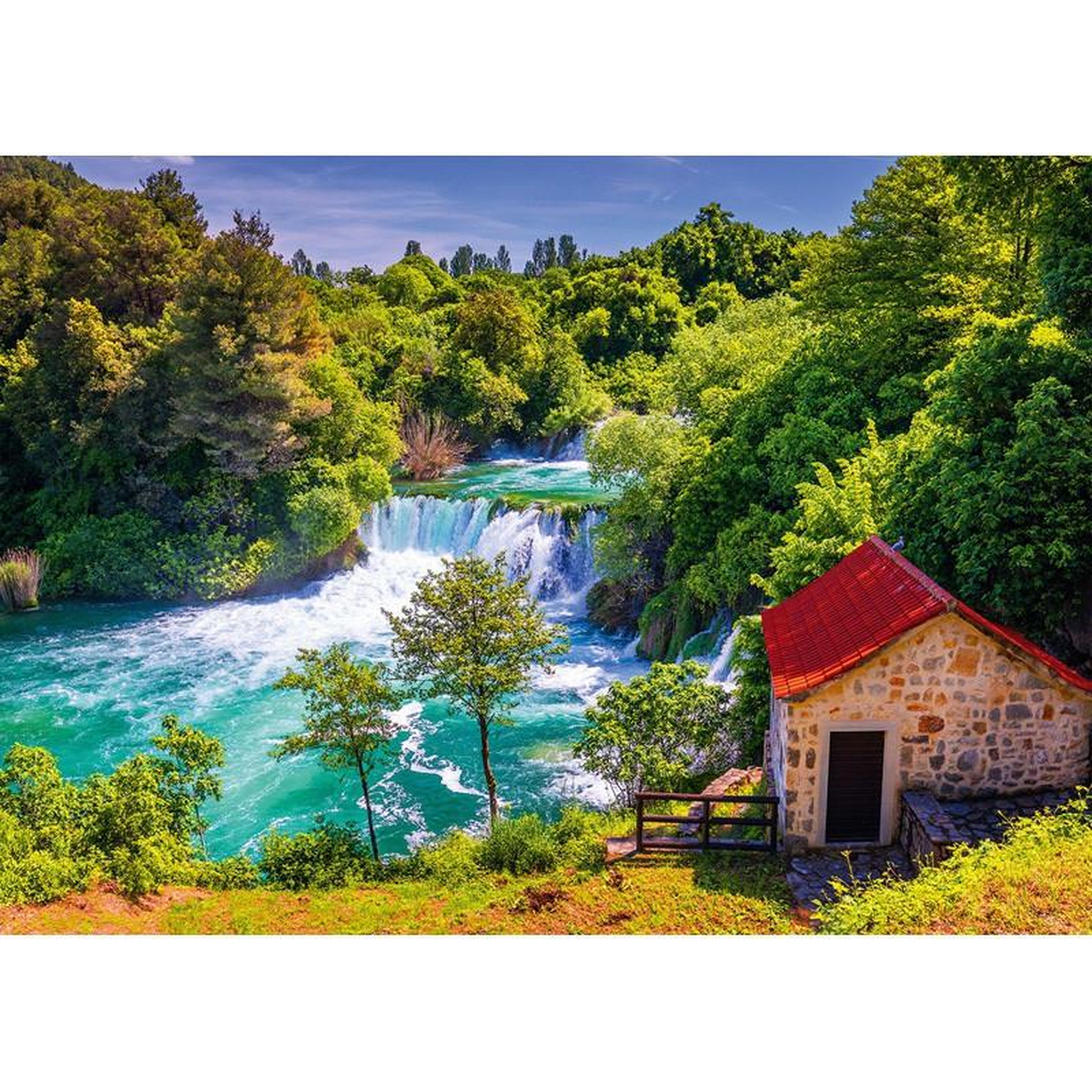 Voir la diapositive 2 : ALIZE Puzzle 1000 pièces Cascade de Krka – Paysage naturel – Adulte – Alizé