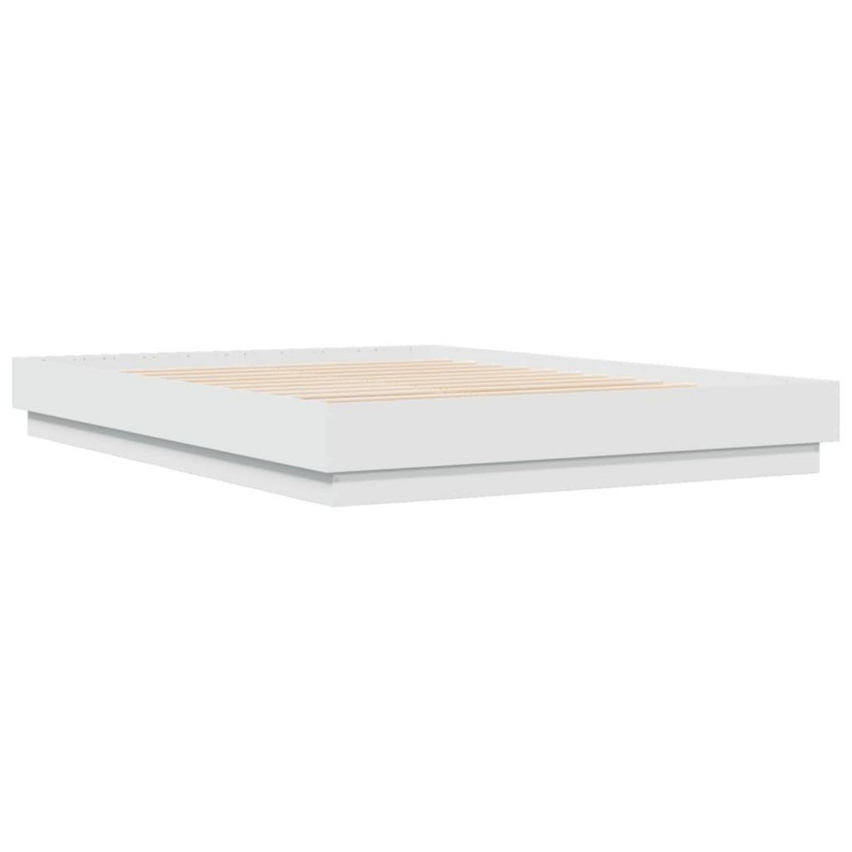 VIDAXL Cadre de lit avec LED sans matelas blanc 140x200 cm