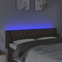 Voir la diapositive 4 : VIDAXL Tete de lit a LED Taupe 147x16x78/88 cm Tissu