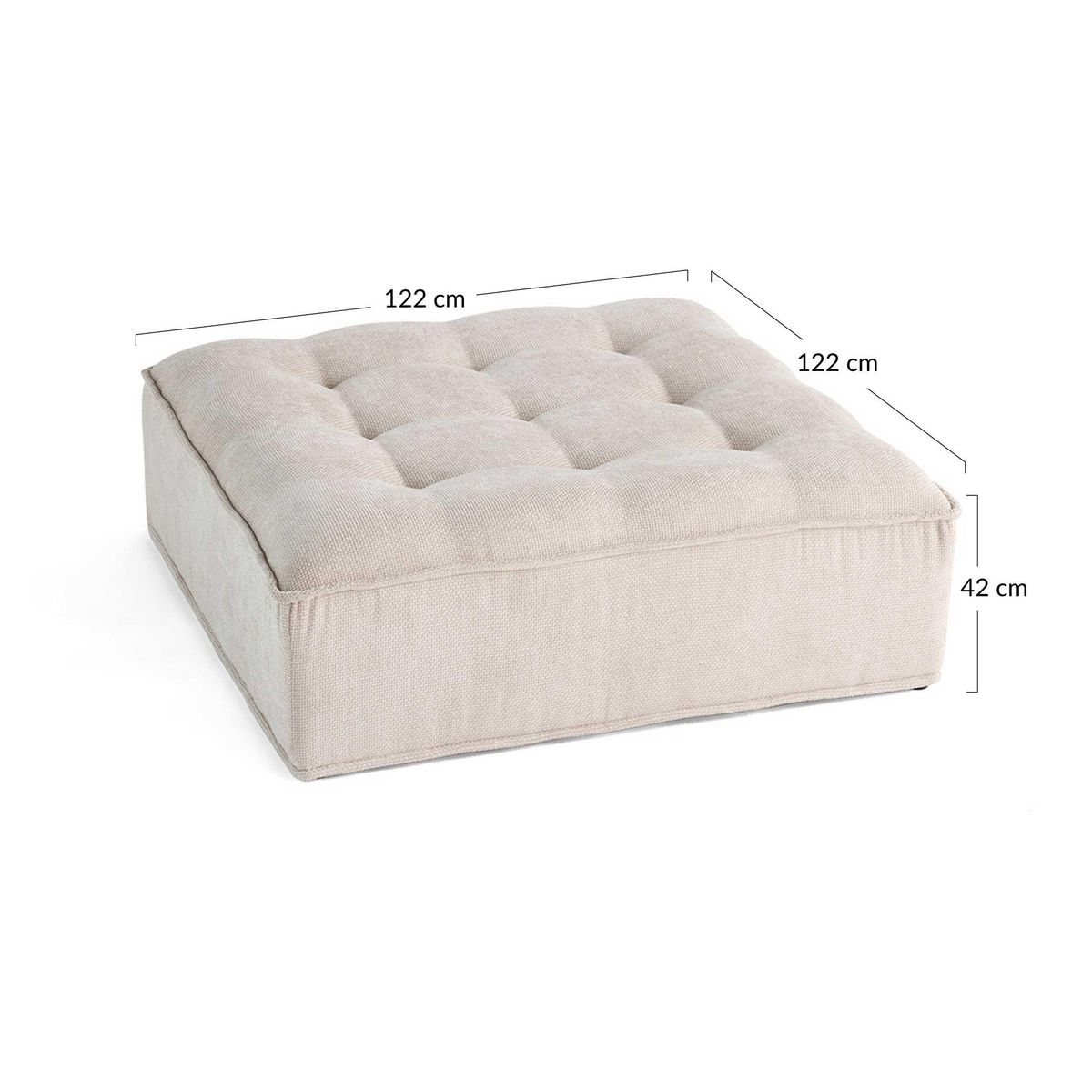 LISA DESIGN Marisol - pouf modulable - velours texturé