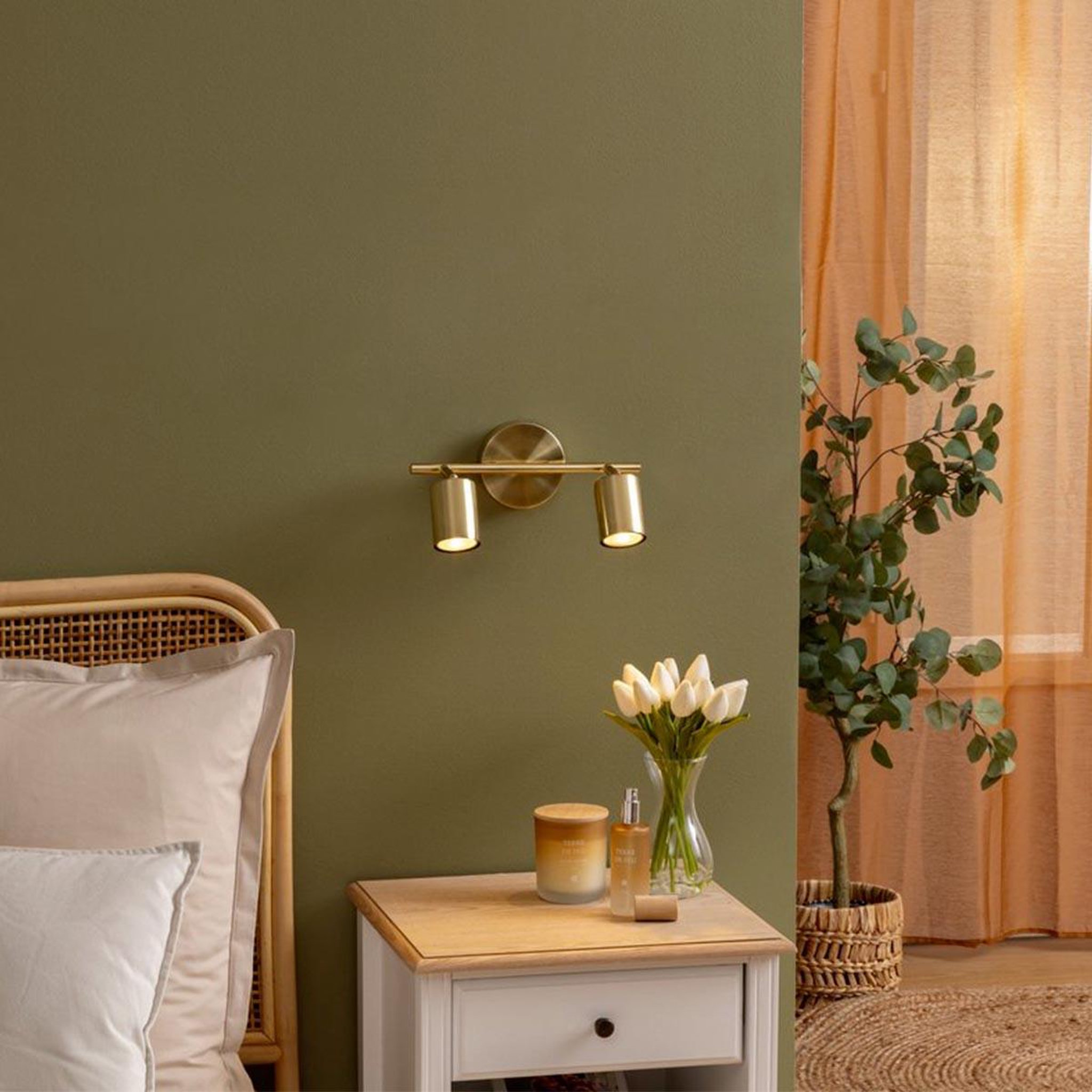 Voir la diapositive 6 : ATMOSPHERA Applique murale 2 spots orientables  vico  16cm doré