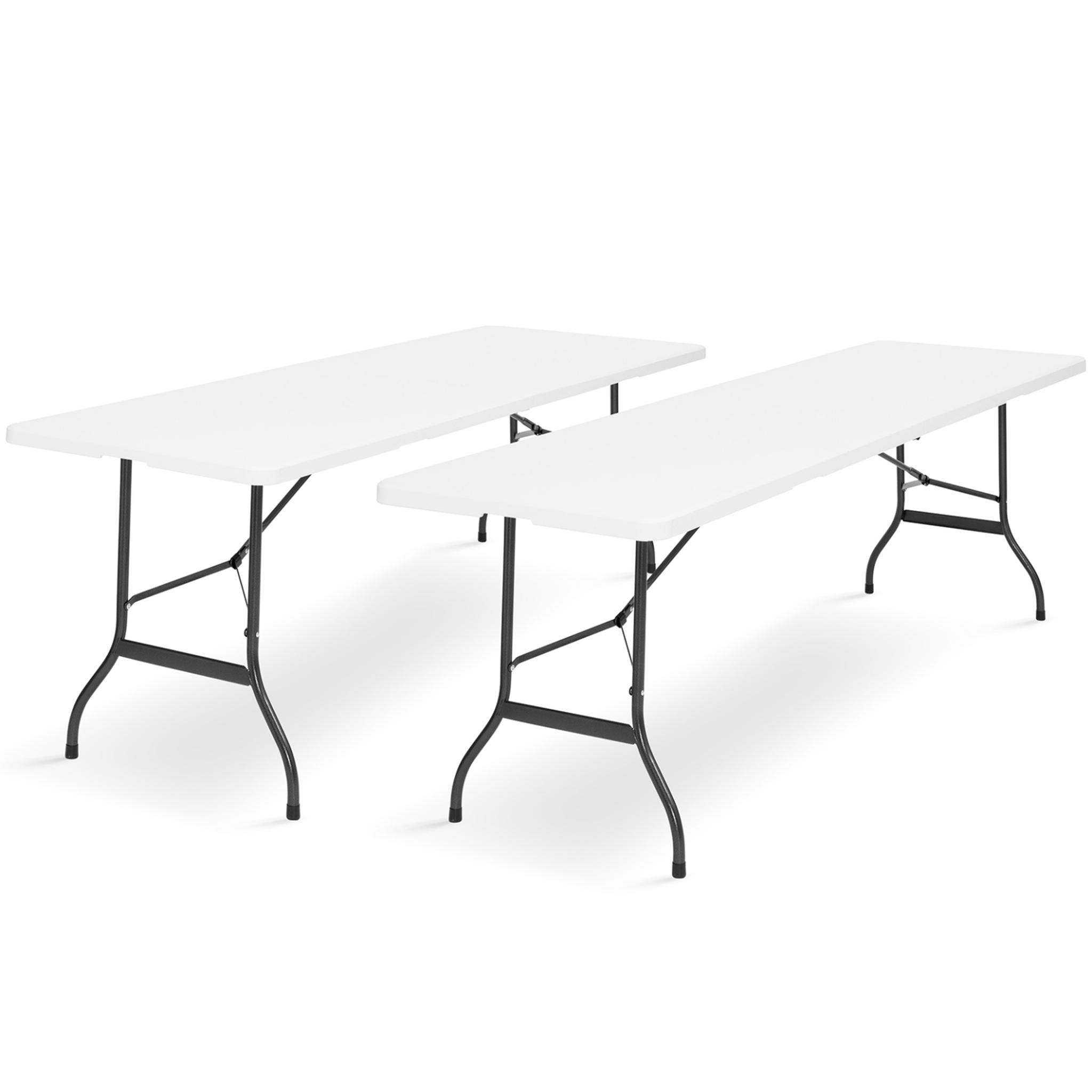 ID MARKET Lot de 2 tables pliantes d'appoint portables 180 cm pour camping ou réception