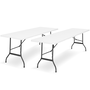 Voir la diapositive 1 : ID MARKET Lot de 2 tables pliantes portables 180 CM pour camping ou réception